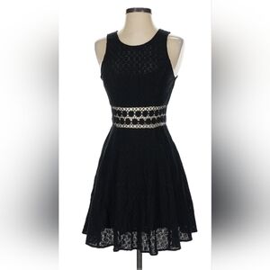 Free People vintage black lace cocktail dress, sleveless sz 6